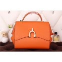 Imitation Luxury Hermes kelly 35CM stirrup top handle bag 30560 orange JH01759VD53
