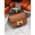 Knockoff 1:1 Hermes Constance Bag Epsom calfskin H0713 brown JH01501Wj74