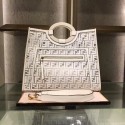 Knockoff AAAAA Fendi RUNAWAY PU tote bag 8BH360A white JH08587bP60