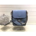 Knockoff Top Chloe Faye original suede leather Backpack C4756 blue JH08905ZM75