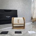 Knockoff Top Yves Saint Laurent IN CANVAS AND LEATHER Y633037H Apricot JH07725ZM75