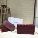 LADY DIOR Sheepskin WALLET C9025A Burgundy JH06995jj39