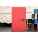 Replica AAAAA 2015 Hermes new model original leather clutch 6648 light red JH01805st72