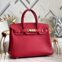 Replica Fashion Hermes original Epsom Leather HB35O red&gold Metal JH01250Wi77