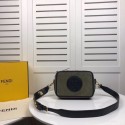 Replica Fendi MINI CAMERA CASE suede bag 8BS019A green JH08679aG64