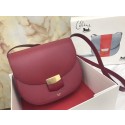 Top Replica Celine Compact Trotteur Shoulder Bag 1269 red JH06240Qt73