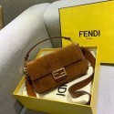 Top Replica FENDI BAGUETTE Mini Shoulder Bag 8BS017 brown JH08600Qt73