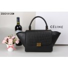 2015 Celine classic plain weave with crocodile 3345-2 black JH06552iO55