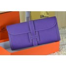 2015 hermes jige elan long clutch bag epsom leather purple 509058 JH01881QQ72