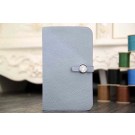 2015 Hermes new model original leather clutch 6648 gray-blue JH01804xA12