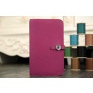 2015 Hermes new model original leather clutch 6648 rose JH01807Bz34