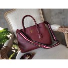AAA 1:1 Prada Calf leather bag BN1579 Burgundy JH05364Lg12
