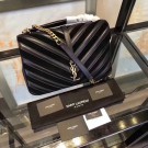 AAA 1:1 YSL Classic Calfskin Leather Flap Bag 2801 black JH08263RI87
