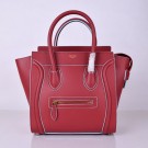 AAA Celine Luggage Micro Boston Bag Original Leather 8802-3 Burgundy JH06324xn59