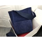 AAAAA Celine Seau Sangle Original Suede Leather Shoulder Bag 3369 dark blue JH06141hr50