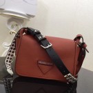AAAAA Prada Concept calf leather bag 1BD123 brown JH05450Jq92