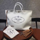 AAAAA Prada fabric handbag 1BG161 white JH05551hr50