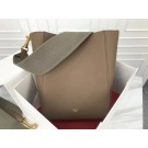Best Celine Seau Sangle Original Calfskin Leather Shoulder Bag 3370 Khaki JH06126hW68