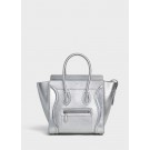 Best Replica CELINE MICRO LUGGAGE HANDBAG IN LAMINATED LAMBSKIN 189793 SILVER JH05971bO12