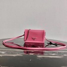 Best Replica Prada Saffiano leather shoulder bag 2BP019 rose JH04912sm35