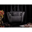 Celine Belt Bag Original Litchi Leather 3345 Black JH06356Nu37