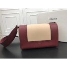 Celine frame Bag Original Calf Leather 5756 red.apricot JH06109aO91