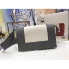 Celine frame Bag Original Calf Leather 5756 White. grey JH06114aJ41