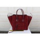 Celine luggage phantom tote bag suede leather 3341 burgundy JH06341mT16
