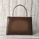 CELINE MEDIUM CLASP HANDBAG IN BOX CALFSKIN WITH PATINA 180923 brown JH06073GR32