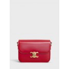 CELINE MEDIUM TRIOMPHE BAG IN SHINY CALFSKIN CL87363 RED JH06001pE71