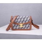 Celine TEEN TRIOMPHE BAG IN TRIOMPHE CANVAS AND CALFSKIN CL87368 blue JH05837eI70