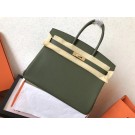 Cheap Hermes Birkin 35CM Tote Bag Original Togo Leather BK35 green JH01630FT69
