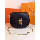 Chloe Drew Shoulder Bags Calfskin Leather 2709 Black JH08949Vu52