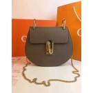 Chloe Drew Shoulder Bags Calfskin Leather 2709 Grey JH08948MB38