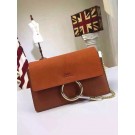Chloe Faye Shoulder Bag Suede Leather 9201 Brown JH08953Ti34