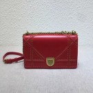 Copy 1:1 Dior Original DIORAMA BAG STUDDED LAMBSKIN M0422 red JH07601lS35