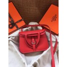 Copy AAAAA Hermes Original Halzan mini bag H069523 red JH01425YD64