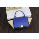 Copy Best 2015 celine trapeze tote bag 3345 blue&black&white JH06345Xd42
