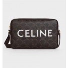 Copy Celine MINI FOLCO BAG IN TRIOMPHE CANVAS CL9450 black JH05805Ep86