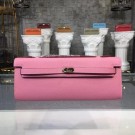 Copy Hermes Kelly Clutch Epsom calfskin H0588 pink JH01499Ds70