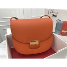 Designer Replica Celine Compact Trotteur Cattle leather Shoulder Bag 1269 orange JH06149Fi42