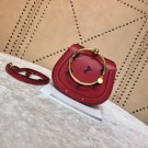 Fake AAAAA CHLOE Small Nile leather Horse bracelet bag 3E1302 red JH08875oE28