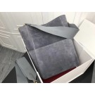 Fake Celine Seau Sangle Original Suede Leather Shoulder Bag 3369 grey JH06143DK43