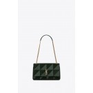 Fake Cheap SAINT LAURENT Jamie leather quilted shoulder bag 515821 green JH07970jV17