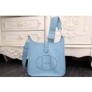 Fake Copy Hermes evelyne hot style original leather H1188 light blue JH01740Mv33