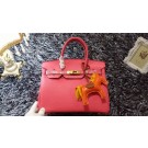 Fashion Hermes Birkin 30CM tote bags litchi leather H30 pink JH01729fa20