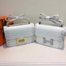 Fashion Hermes Constance Bag Croco Leather H6811 white JH01654RW51