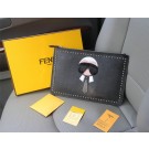 Fendi clutch original leather 20159 black JH08770Nm15