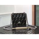 Fendi KAN I SMALL Multicolor fabric mini-bag 8BT0381 black&Khaki JH08620SB35