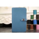 First-class Quality 2015 Hermes new model original leather clutch 6648 light blue JH01803Vu63